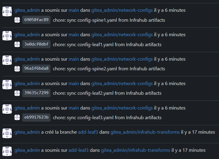 Commits automatiques dans Gitea après le merge